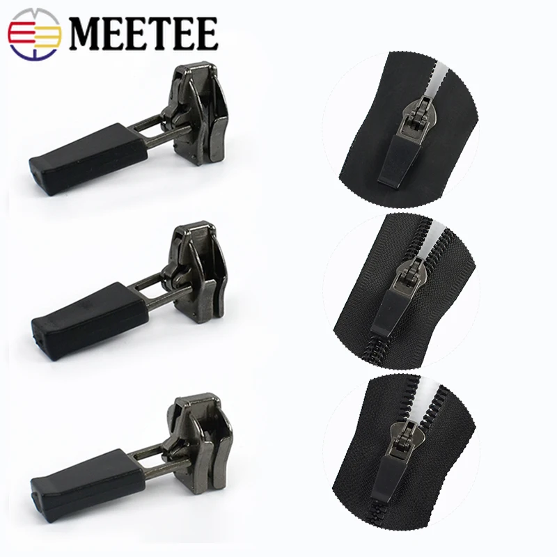 

10-50Pcs 3# 5# Anti-loading Waterproof Zipper Slider Head Reverse Installation for Invisible Nylon/Resin Zip DIY Bag Accessories