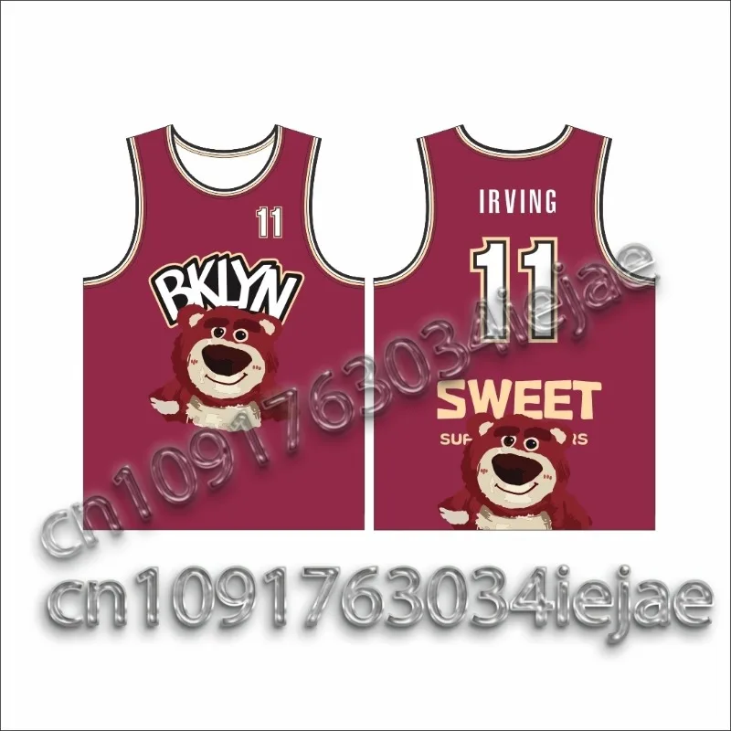 

2025 Strawberry Bear No.11 Quick drying Basketball Suit for Men and Women, Sports Training, Casual Children's Tank Top