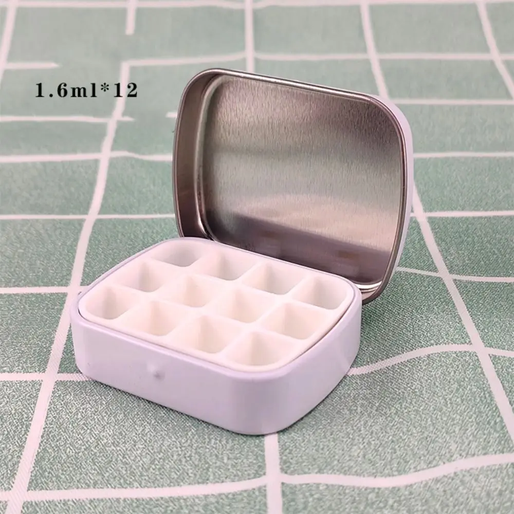 2 шт. пустая палитра акварельных красок, мини-водостойкая акварельная железная коробка, 12/24 сетки, защита от пыли, коробка для пигментов для краски, студенческая коробка