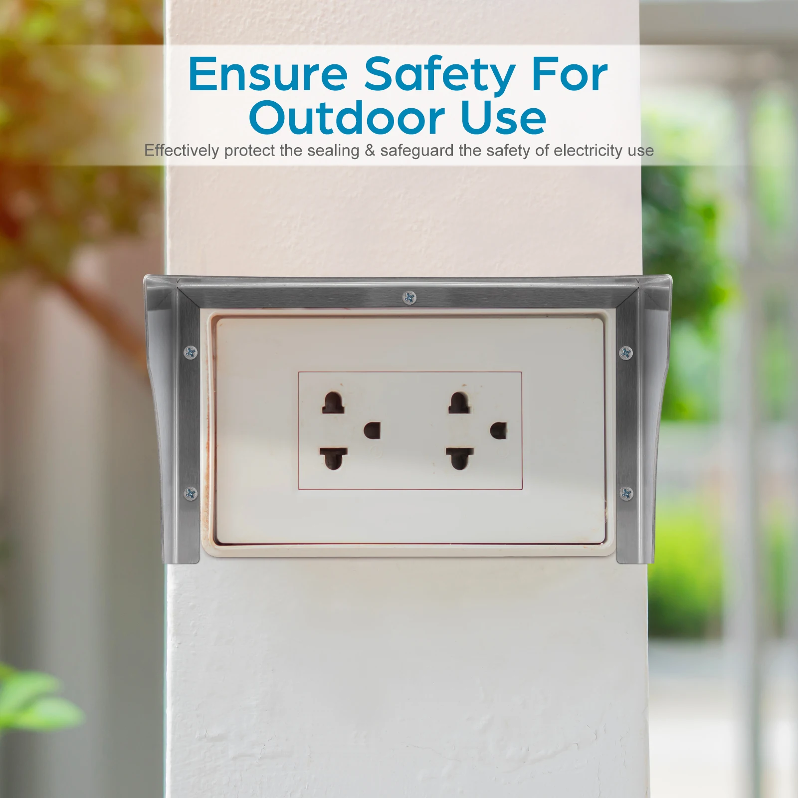 

1pcs Waterproof Protective Cover for Outdoor 200mm Stainless Steel Doorbell Splashproof Box Electric Vehicle Socket