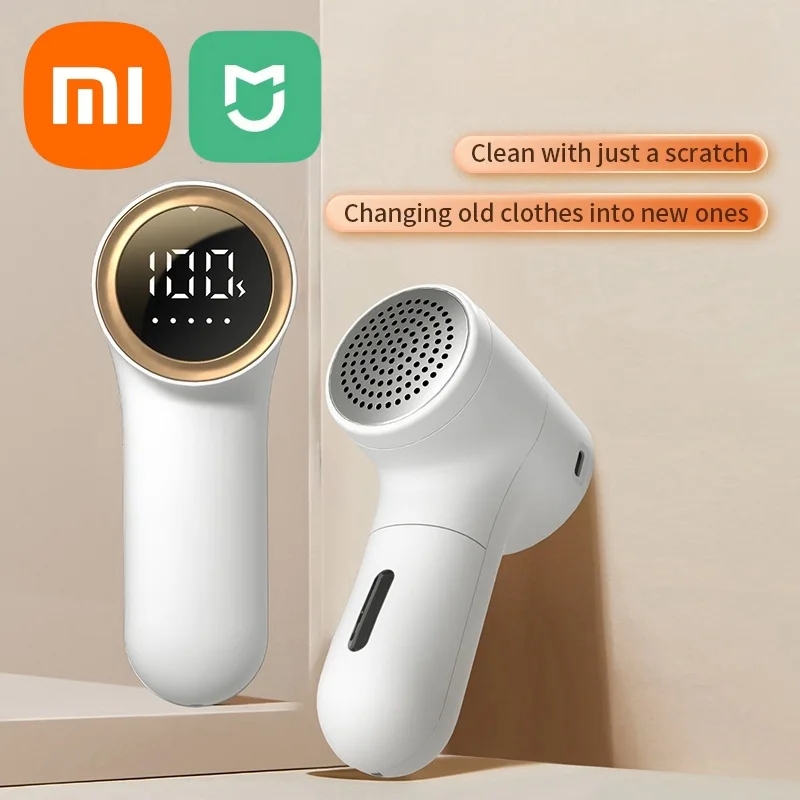 Xiaomi elektrische pluisverwijderaar Intelligent digitaal display USB oplaadbare haarbaltrimmer Draagbaar kledingscheerapparaat 5-versnellingsscheermes