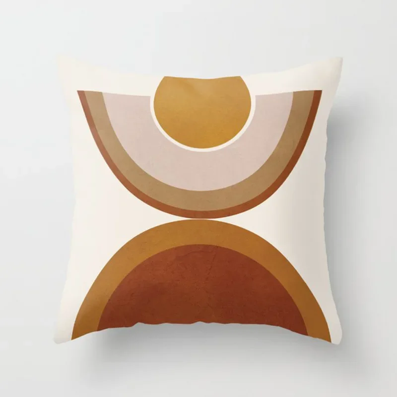 45*45cm Modern Simple Abstract Cushion Cover Plant Leaf Geometric Pillow Sofa Office Seat Home Decoration