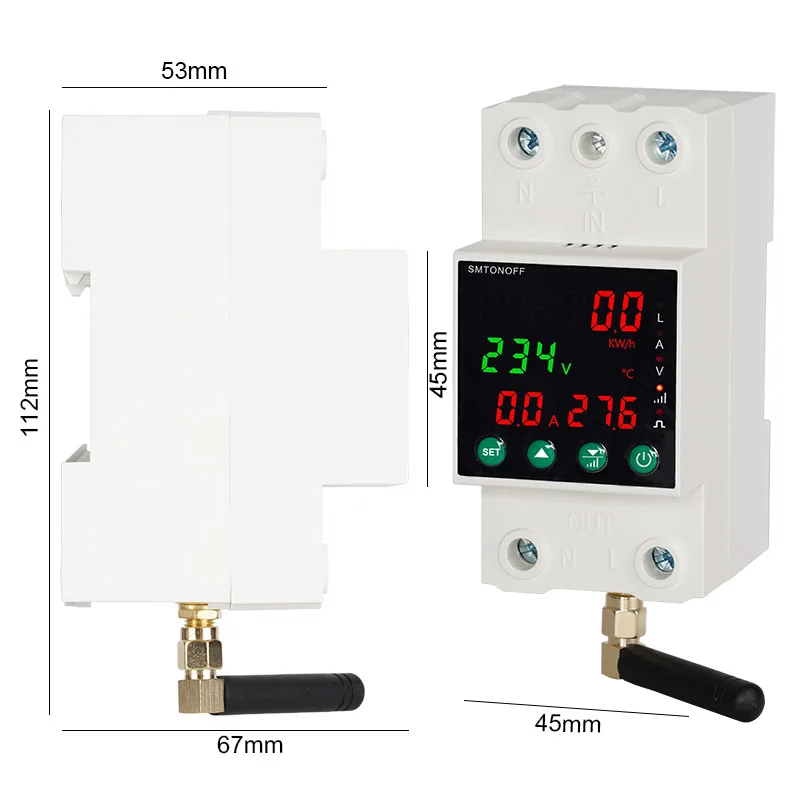 Imagem -05 - Tuya-energy Meter com Controle Remoto de Voz Medidor de Energia Monofásico Protetor de Tensão Temporizador Wi-fi 2p 63a