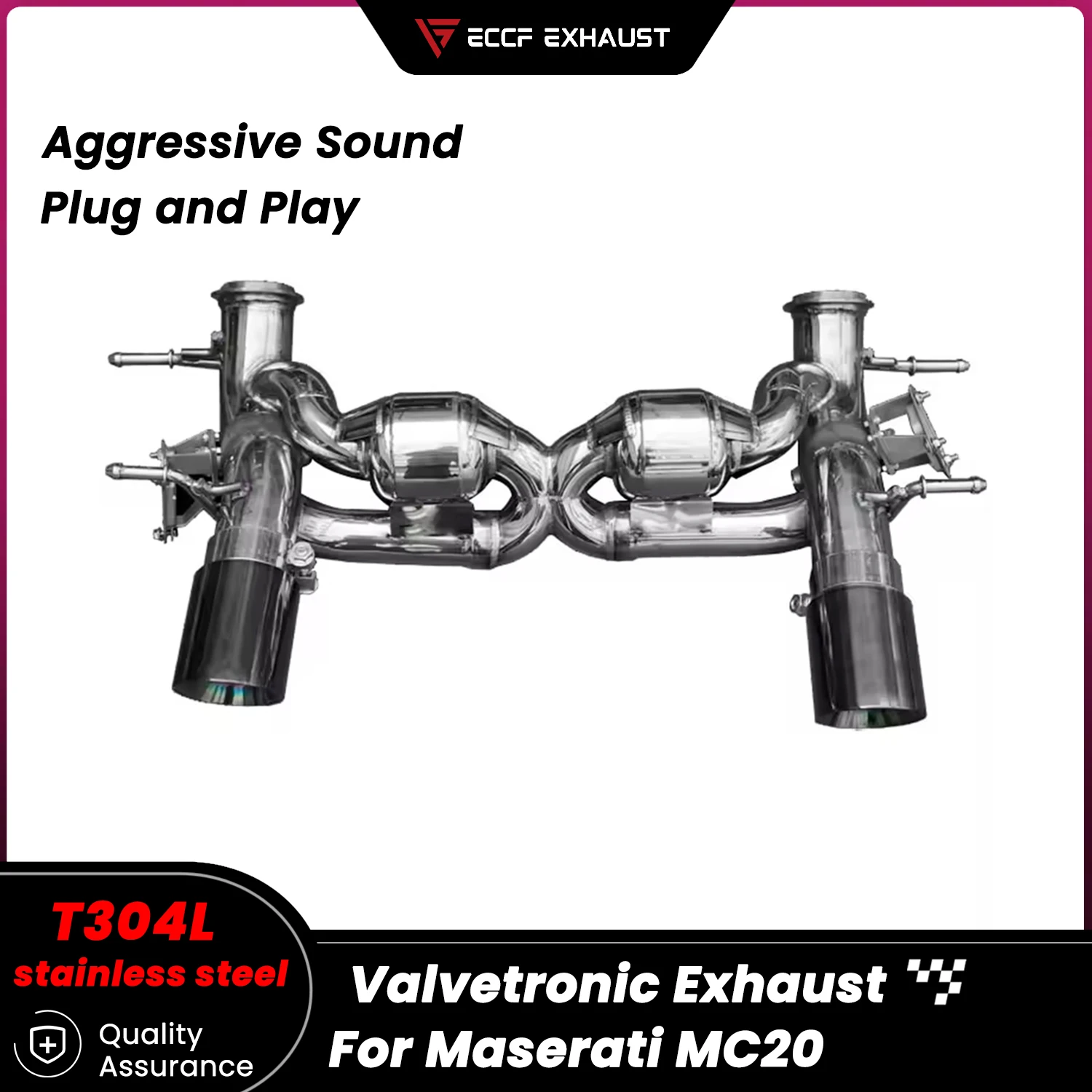 

Sporty Exhaust Sound OEM Valved Exhaust Catback Exhaust For Maserati MC20 Performance Upgrade Easy Installation