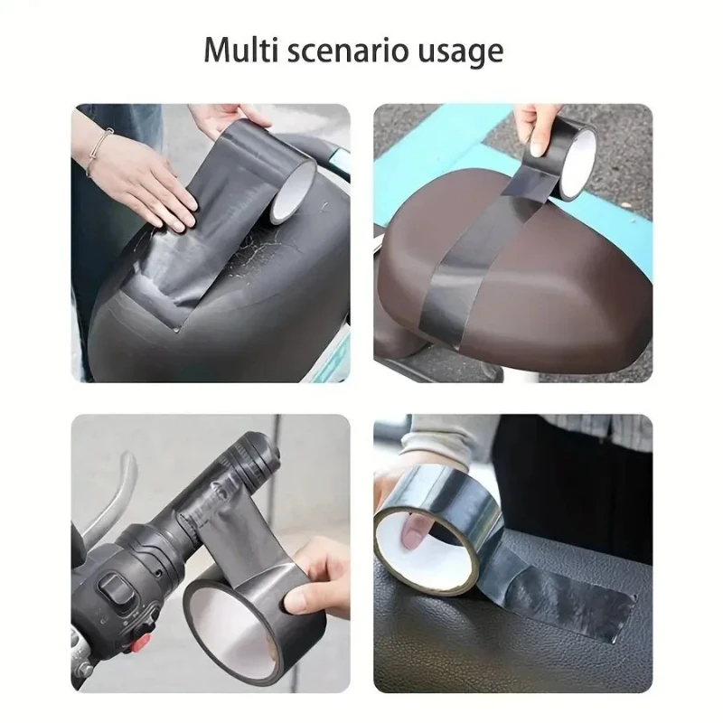 Strong Adhesion Black Leather Repair Tape - E-Bike Seat Chair Sofa Cushion Fix Patch