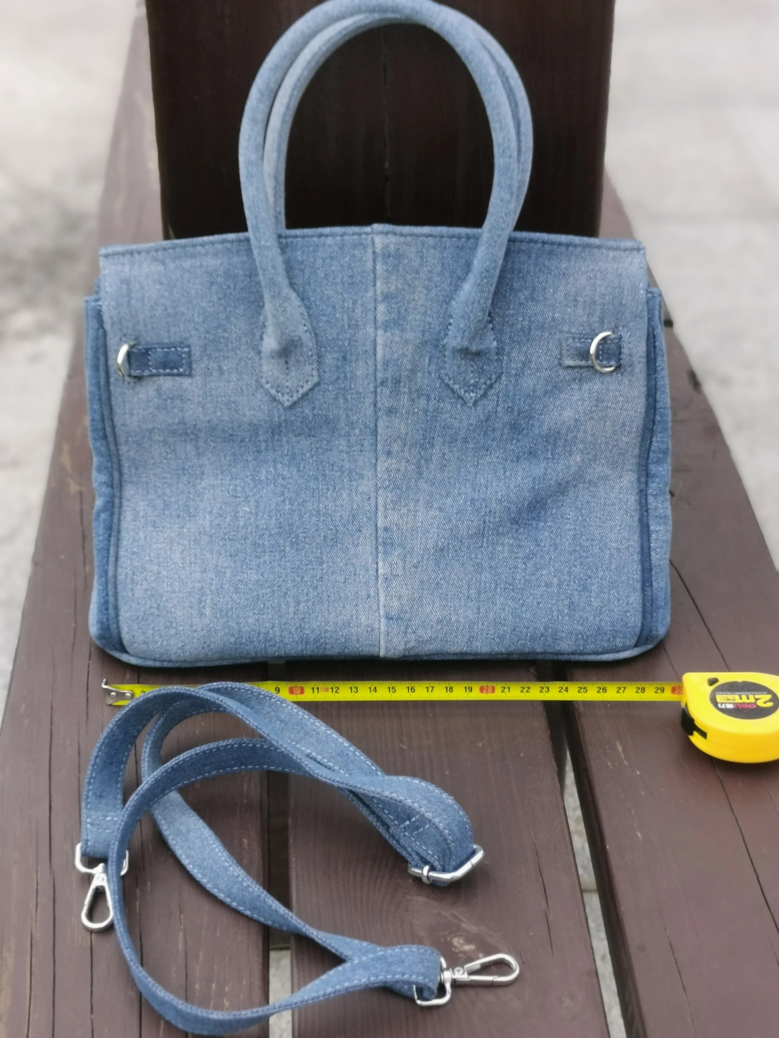 Women Bags Jeans Patchwork Luxurious Purse Handbags Girl Shoulder Bags Crossbody Bag Totes Denim Handmade Jeans Bag