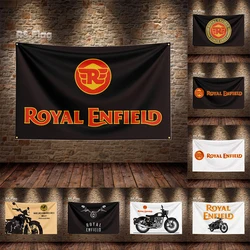 3x5 Ft Royal Enfields Flag Polyester Printed Motorcycle Flags for Garage Decor