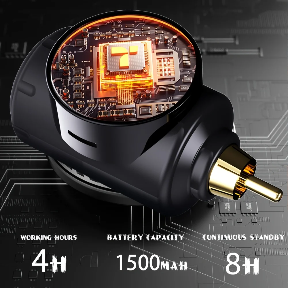 طقم مسدس وشم لاسلكي، طقم مسدس وشم كامل، بما في ذلك 20 إبرة وشم، 11 لونًا من حبر الوشم #6