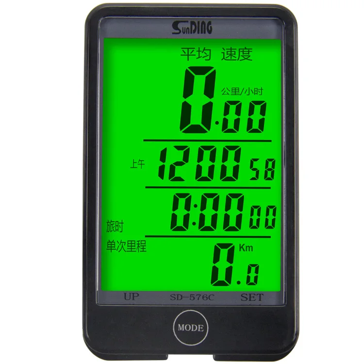 

SD-576C Speedometer 576C Bicycle Large Screen English Bicycle Code Watch Wireless Odometer Stop Watch