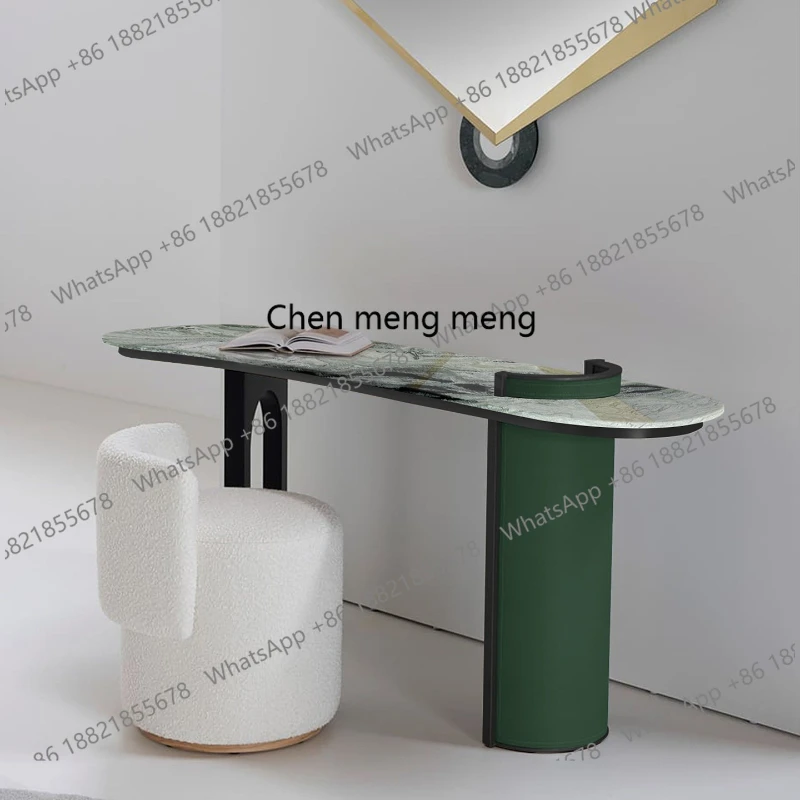 Hotel corridor case end view table pure natural luxury stone entrance table entry key entrance cabinet