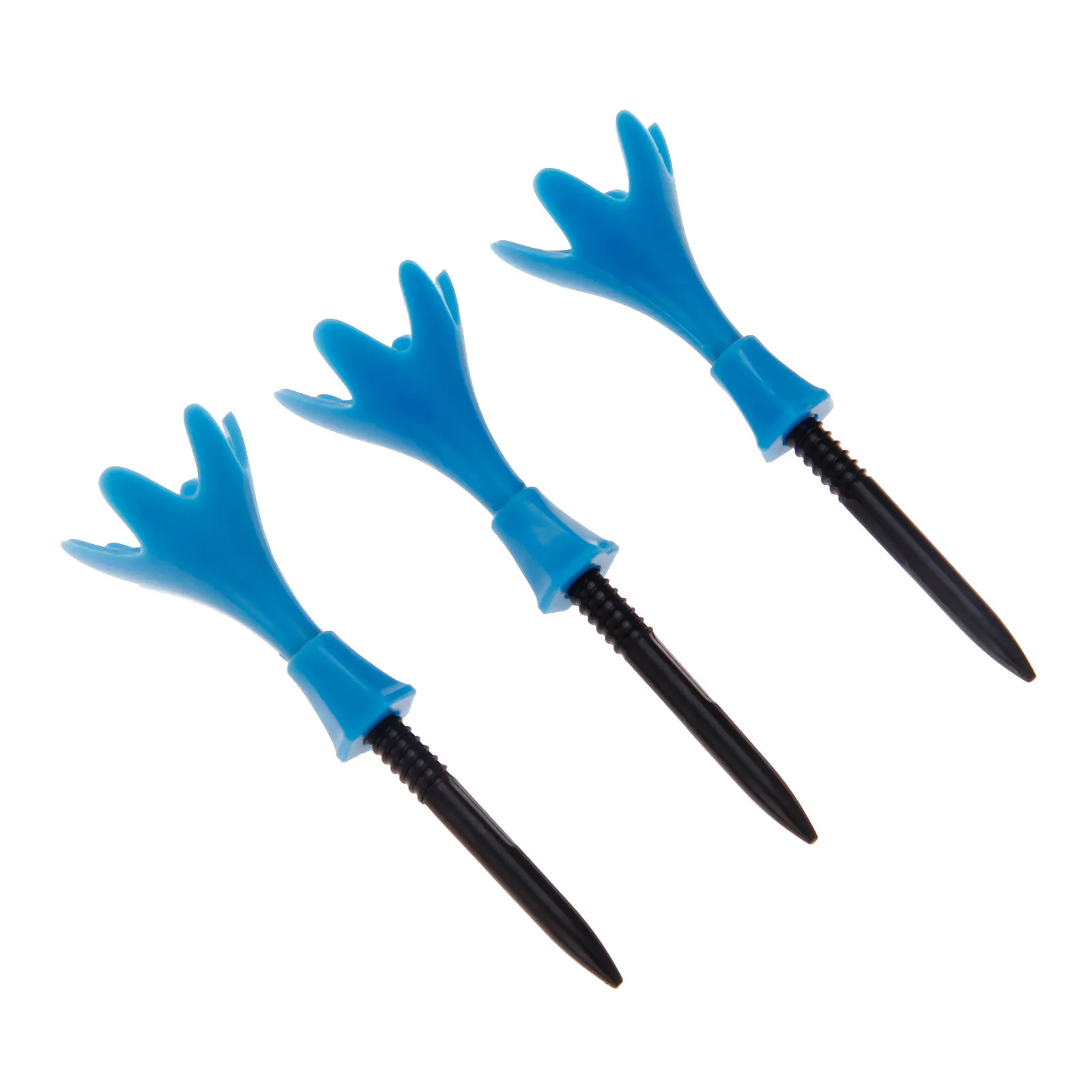 3Pcs/Set Blue Adjustable Height Golf Tee Plastic Rotatable Golf Ball Tees Rotational Limited Step Down Golfer Practice Equipment