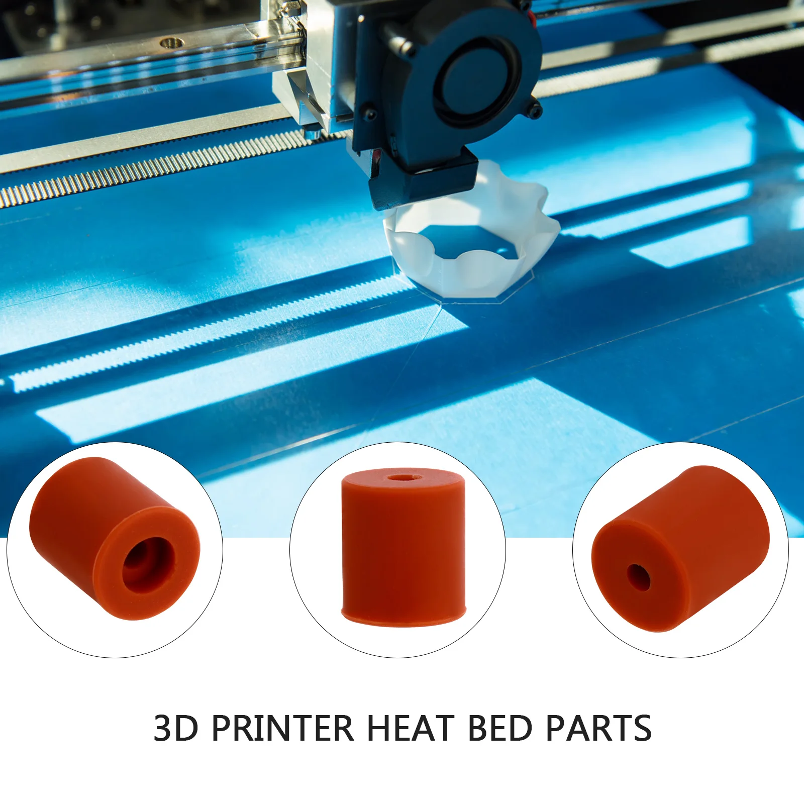 

1 set Silicone Hot Leveling Column 3D Printer Heat Bed Parts Leveler Platform Mounts Easy Install Temp Resistance