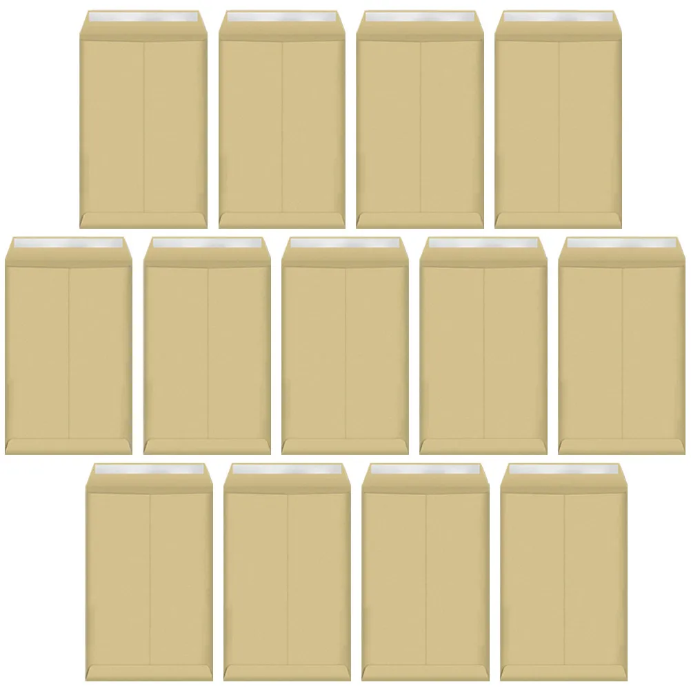 

25 шт. утолщенных конвертов из крафт-бумаги с самоклеящимся клапаном, удобные пакеты для хранения документов, деловых писем, школьных материалов, открыток