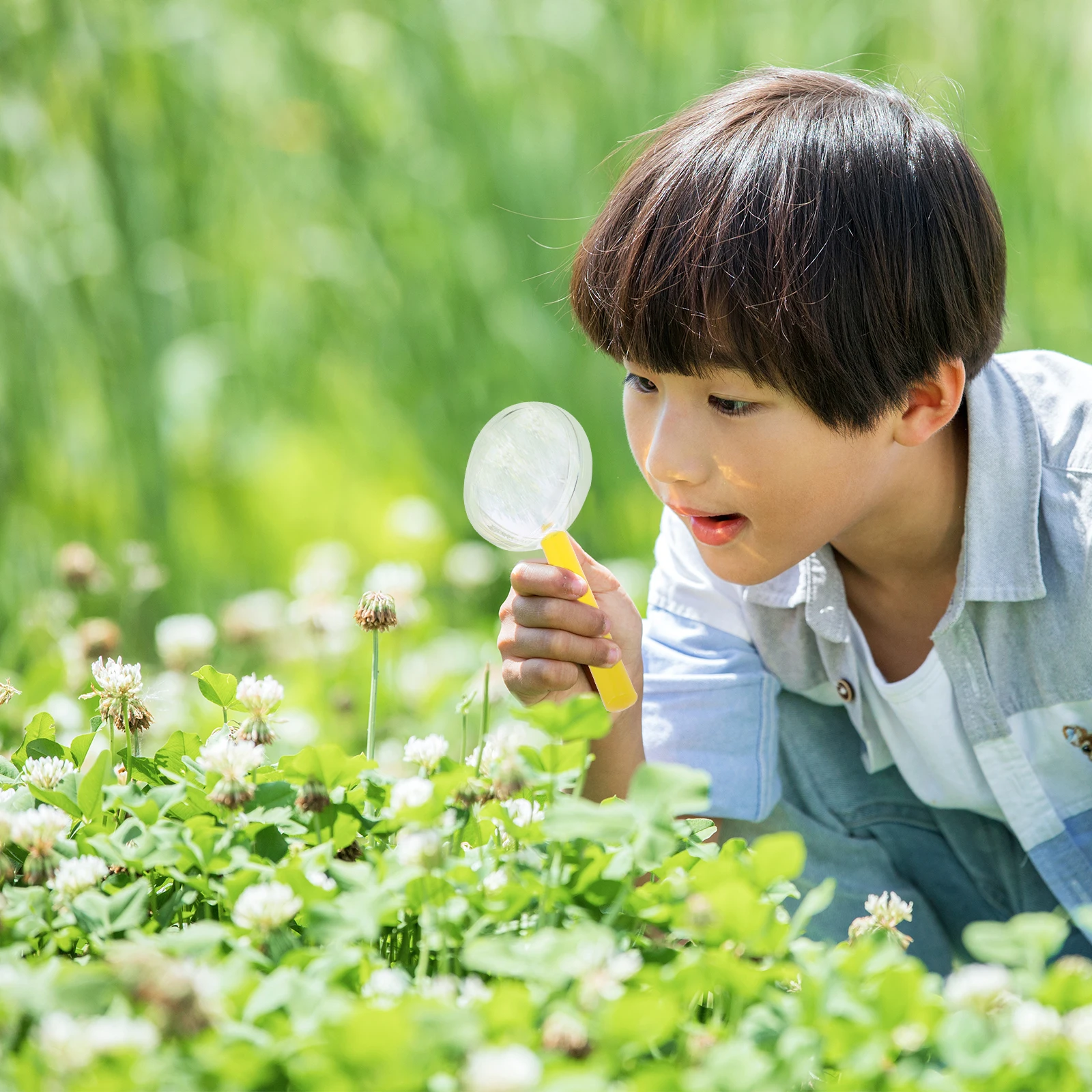 

30Pcs Kids Magnifying Glass Ergonomic Handle Design Lightweight Portable for Science Education Exploration Kids Magnifying Glass