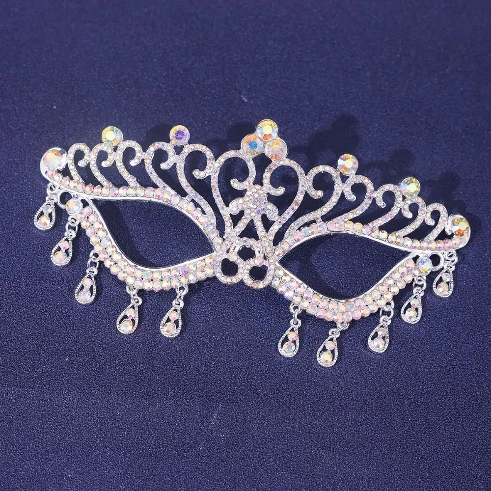 

Veil Rhinestone Mask Tassel Face Chain Masquerade Mask Masquerade Jewelry Carnival Costume Props Facial Jewelry Accessories