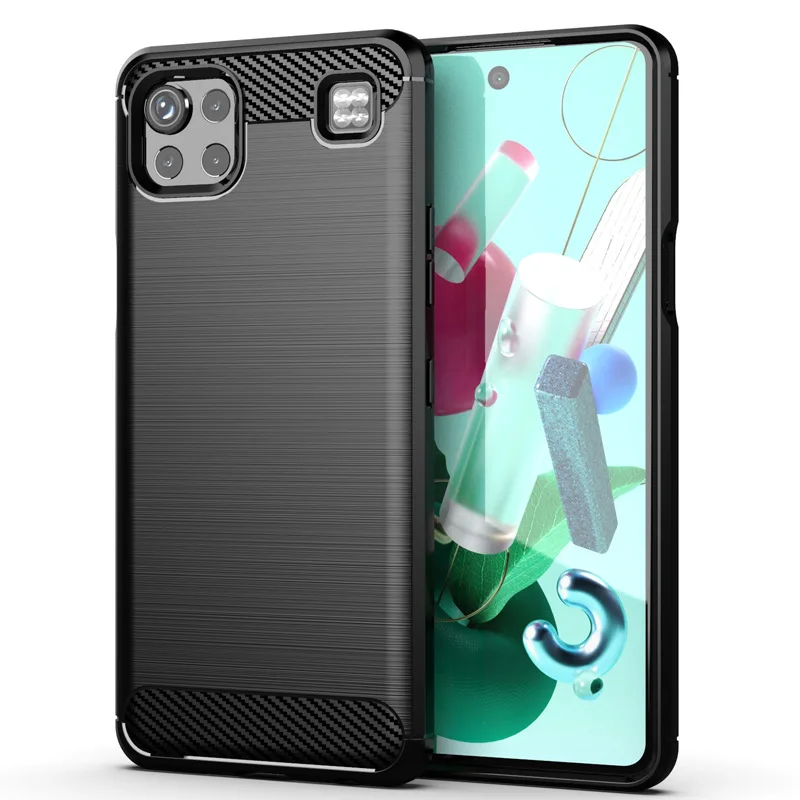 Soft Cover for LG K92 Anti-knock Carbon Fiber Silicone Case for lg k92 5g Matte Back Phone Cases Coque Fundas