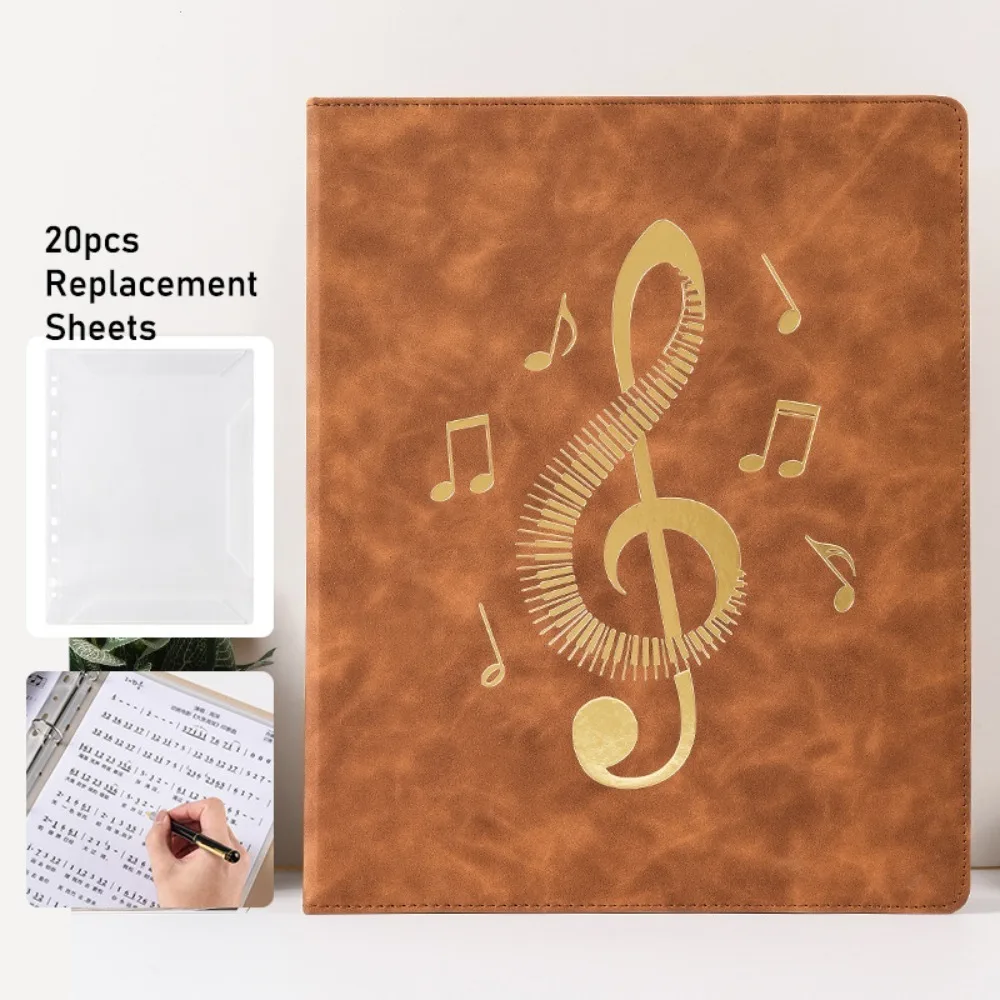 

Flexible Loose Leaf Music Score Folder 20 Pages Detachable Piano Music Sheet File Folder Writable Fits Letter Size