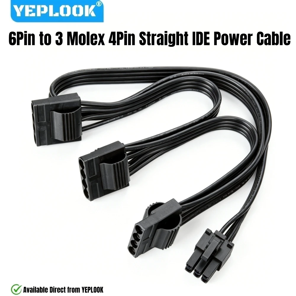 

For Corsair CX-M PSUs, 3 Molex IDE 4Pin Power Cable for Corsair CX850M, CX750M, CX650M, CX600M, CX550M, CX500M, CX450M Modular