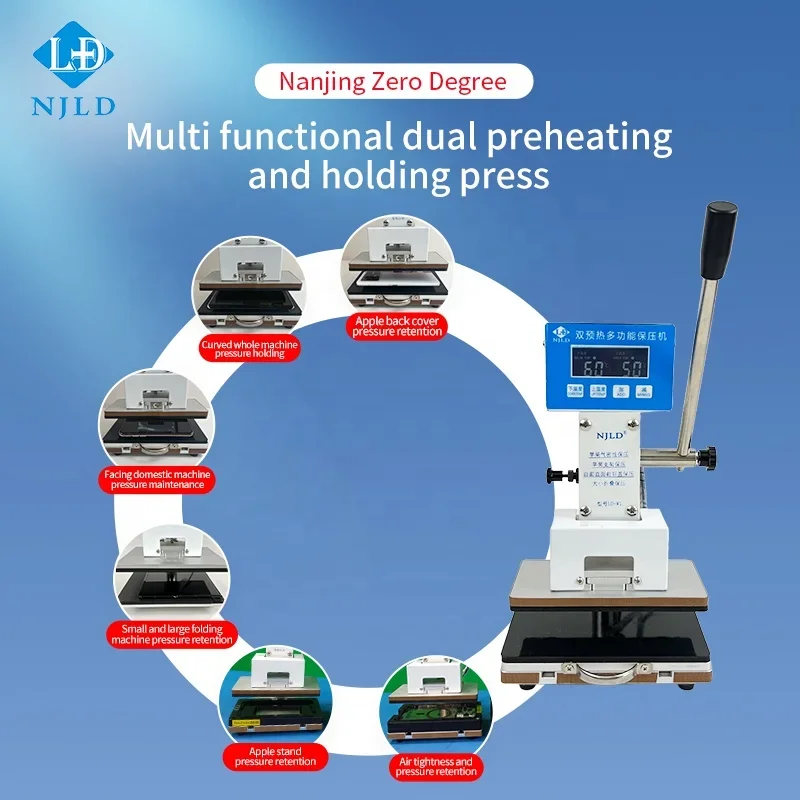 NJLD LD-W1 2In1 Phone Screen Maintenance Universal Fixture Dual Preheat Platform for iPhone X/XS/XS Max 11-15 LCD Screen Repair