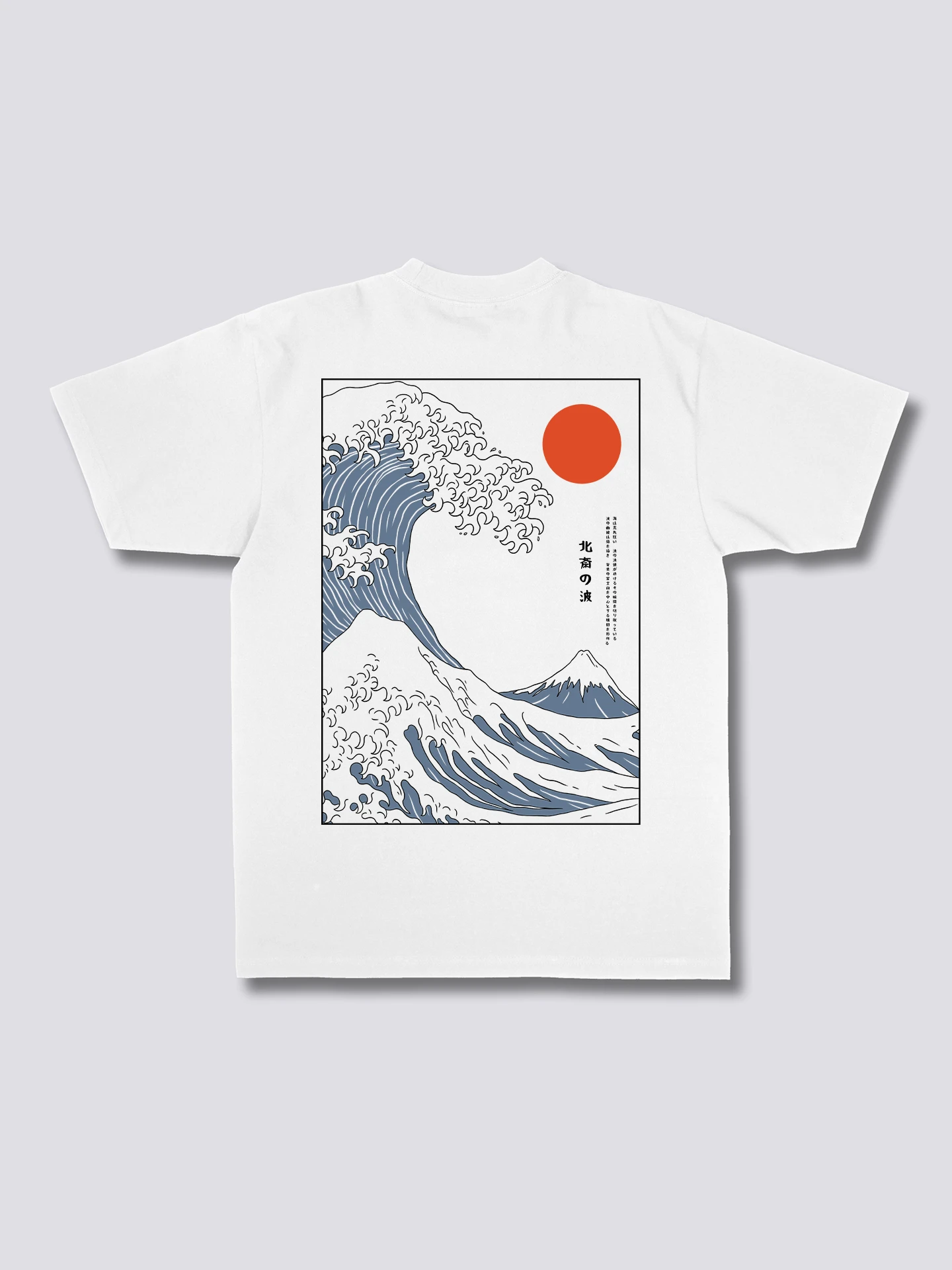 Hip Hop Streetwear Harajuku T-shirt Crashing Waves Print T-shirt Women Casual 100% Pure Cotton T-shirt