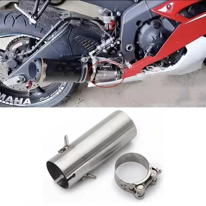 

For Yamaha R6 2010-2020 YZF-R6 YZFR6 YZF R6 Escape Motorcycle Exhaust Middie Link Pipe 51MM Slip-On Muffler Connecting Pipe