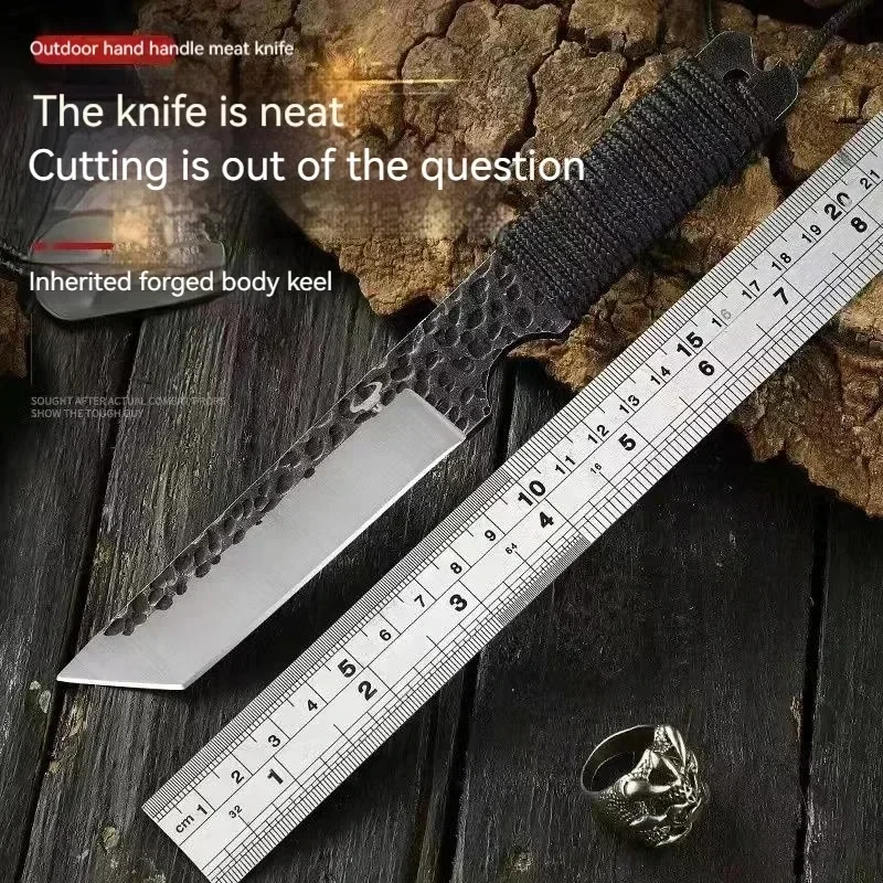 

1PC outdoor high hardness cutter, EDC convenient with jacket fixed blade camping multi-purpose survival knife and hunting knife