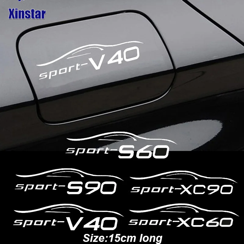 

Car Oil tank Stickers Vinyl Sport Stickers Decals For Volvo S60 XC90 V40 V50 V60 S90 V90 XC60 XC40 AWD T6 Accessories