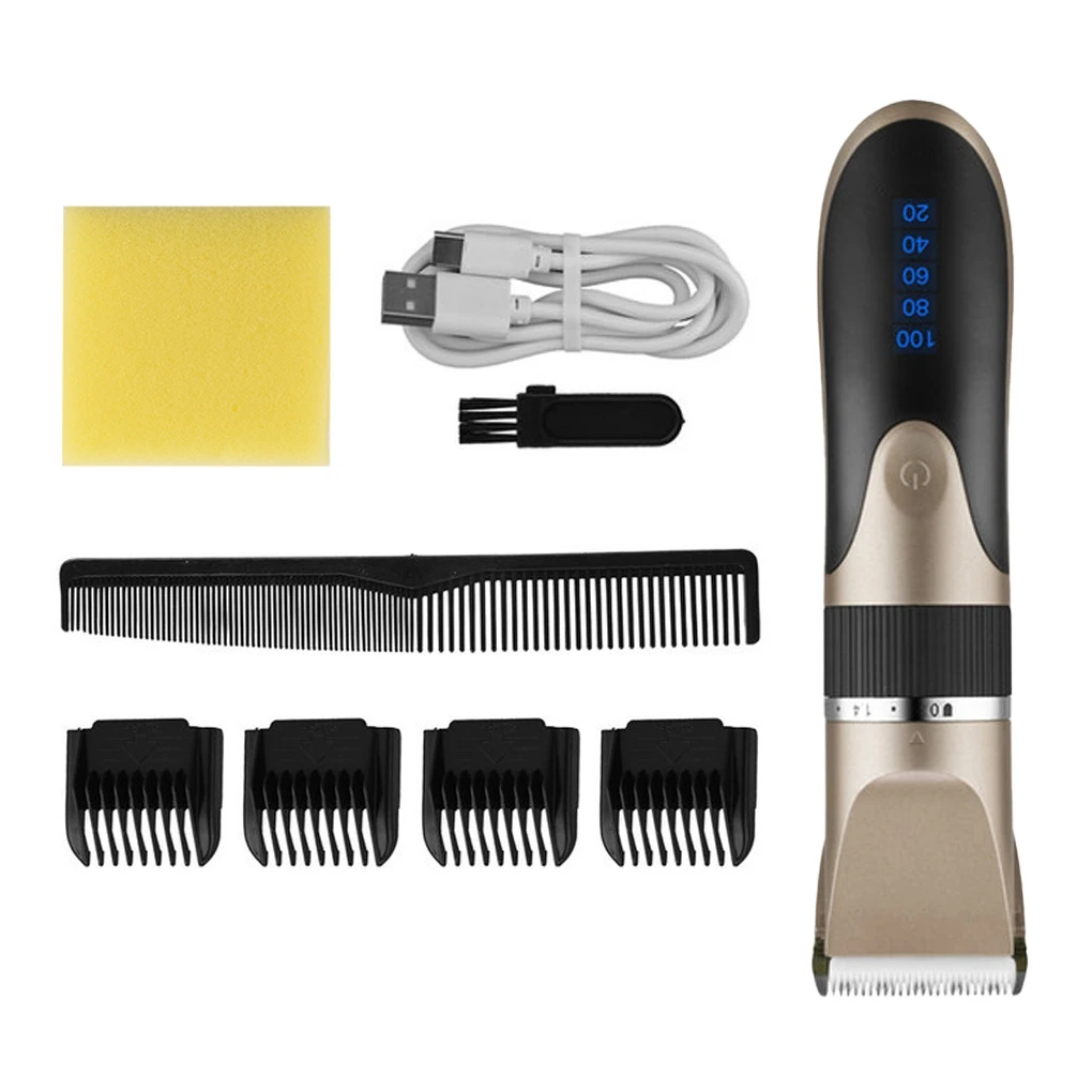 

Electric Hair Clipper 0.8-2.0mm Barber Man Trimmer Low-noise Shaver Pink