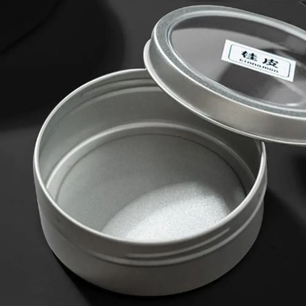 3Pcs Tinplate Magnetic Seasoning Containers Round Silver Seasoning Storage Box Wall-mounted Dustproof Fridge Storage Container