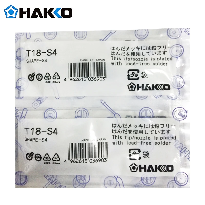 Original Hakko T18-S4 Tip for FX-888D, FX-600, FX-888, FX-889, FX-8801/8802/8803/8805 Soldering Station Iron Tool