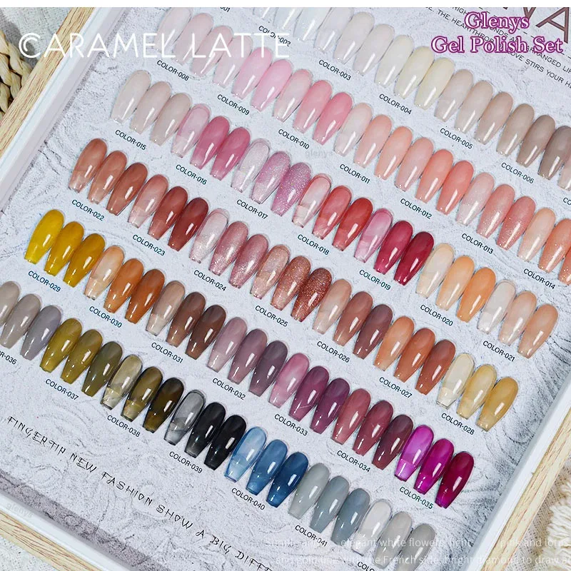 Glenys Nieuwe Macaron Crème Serie Gel Polijsten Nagellak 42Pcs Cream White Gemengde Gel Vernis Inweken Uv Led 15ml Gel Groothandel