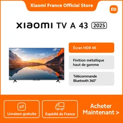 [[Officiel] Xiaomi TV A 43 2025,Qualité d'image 4K ultra haute résolution,HDR10 Contraste exceptionnel,MEMC Pour des mouvements fluides pendant les scènes d'action rapides