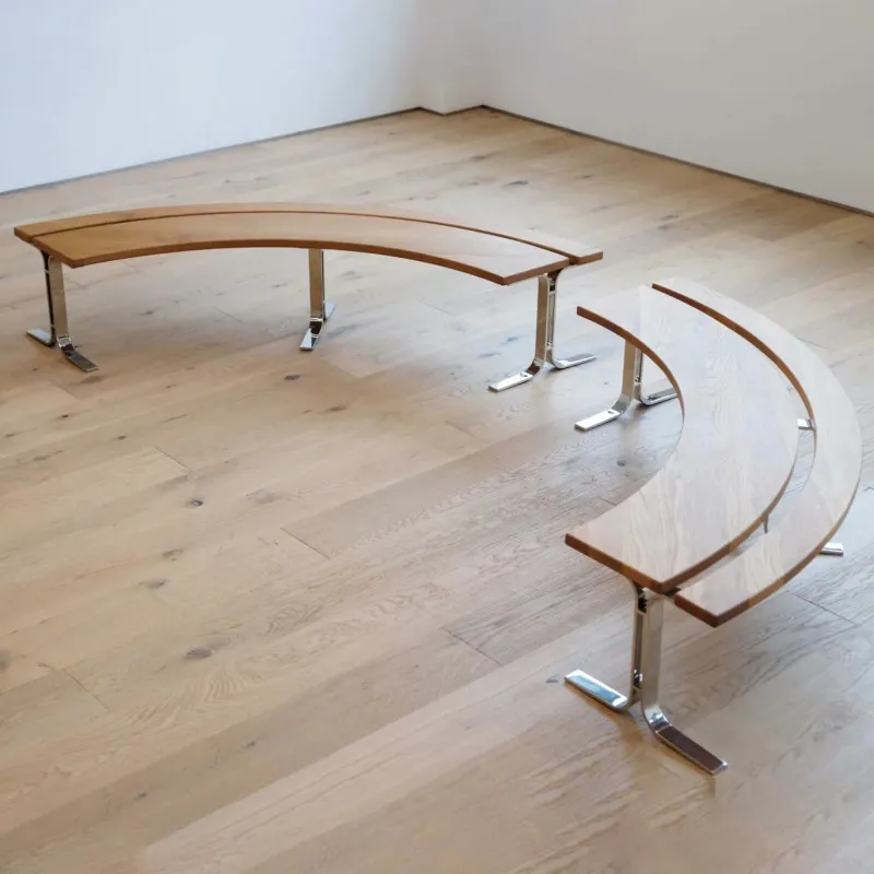 

Solid Wood Curved Bench Home Door Shoe Changing Stool Creative Simple Light Luxury Bench