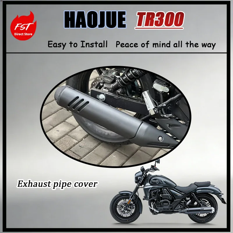 For Deluxe Heavy Duty Exhaust Heat Protection Shield for Haojue TR300 HJ300-3A Anti-Scratch Muffler Cover Long Life Premium