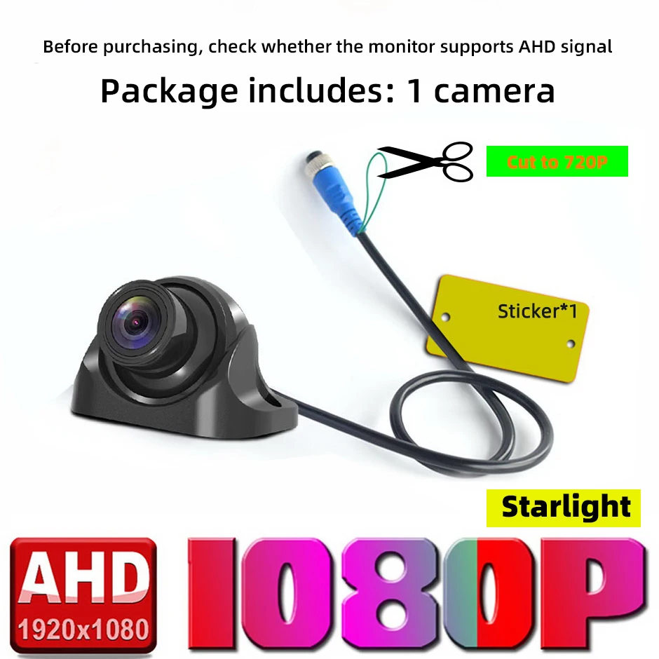 1080P 720P Rückfahrkamera Vorderseite AHD Full HD Nachtsicht Rückfahrkamera für LKW Bus Schweres Fahrzeug RV LKW Van Pickup