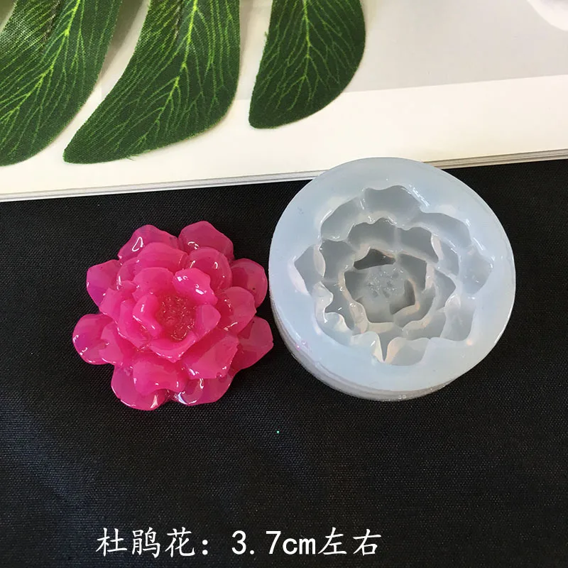 1pcs 3D Flower Silicone Mold Resin Camellia Peony Daisy Lotus Flower Pendant Jewlery Making Tools Epoxy Resin Molds