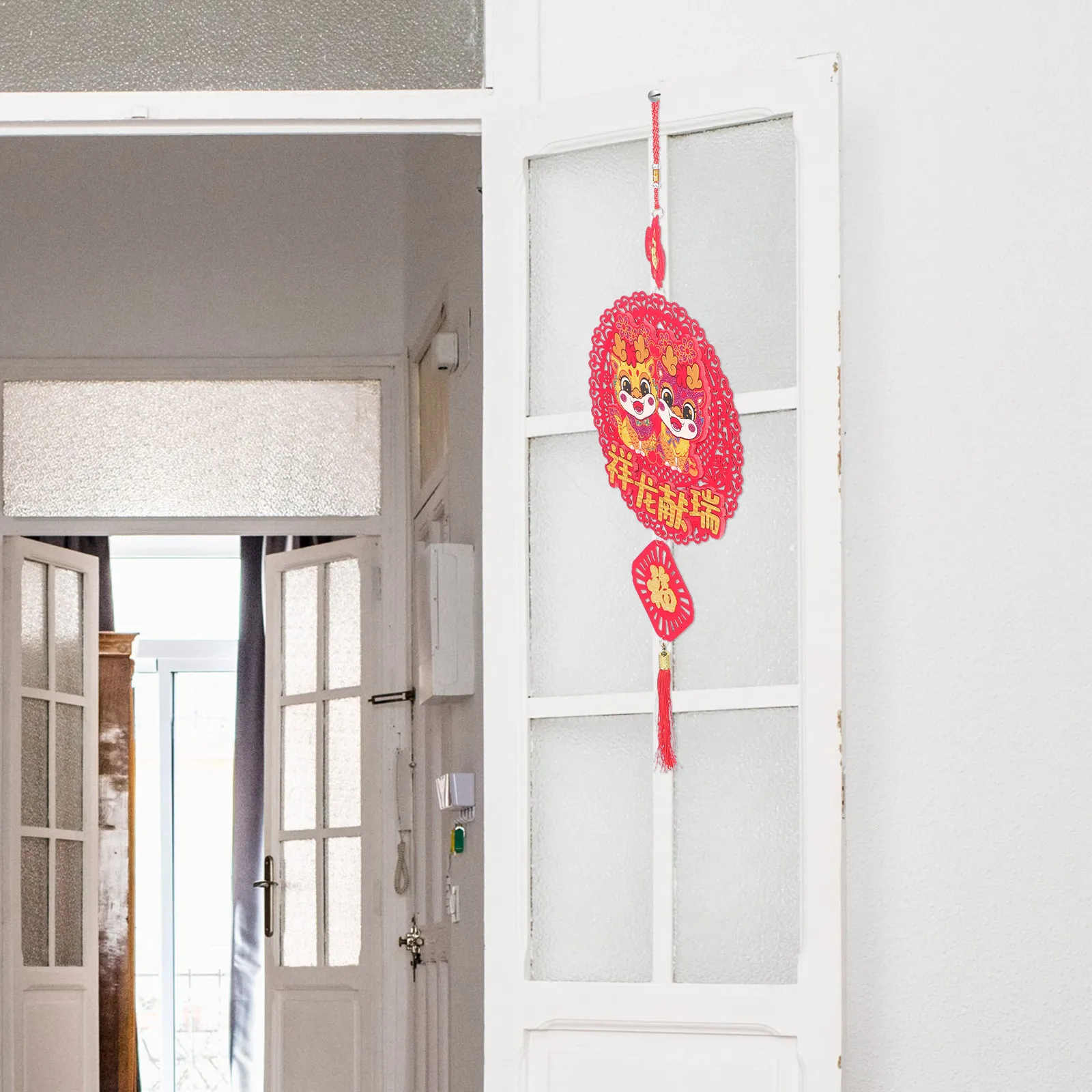 

Подвесное украшение к Китайскому Новому году: Дракон, декор к Весеннему фестивалю 2024, войлочный кулон для дома, свадьбы, сада, балкона