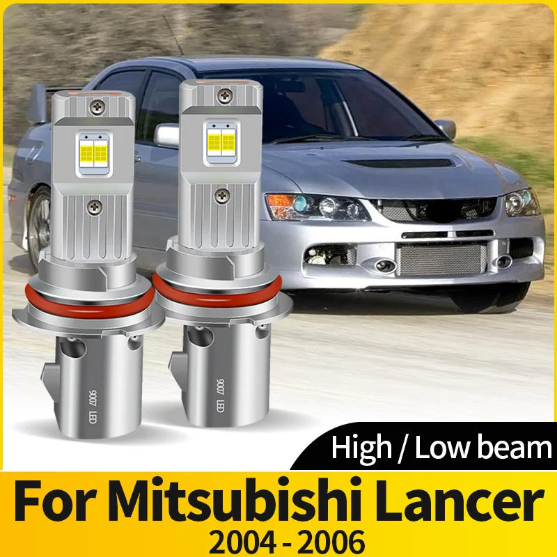 

2PCS LED 9007 HB5 Headlight HI/LO Beam LED Car Headlamp Bulbs Super Bright 6500K Turbo Fan CSP For Mitsubishi Lancer 2004-2006
