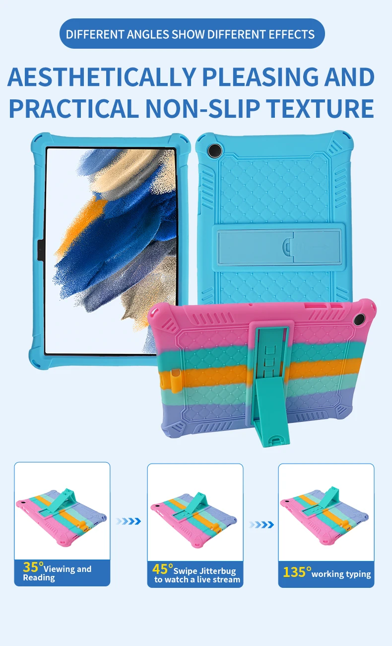 Tablet Cover For Samsung Galaxy Tab A11+A9+11"plus Case SM-X210 X215 X230 A9 8.7 SM-X110/X130 Soft Silicon Kids Stand funda capa