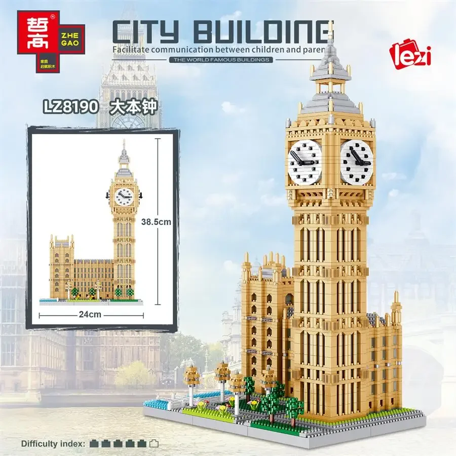 Mini Blocks World Landmark Castle Palace Tower Architecture Building Bricks Fun Toys for Challenge Adult Gifts Girl Present Lezi