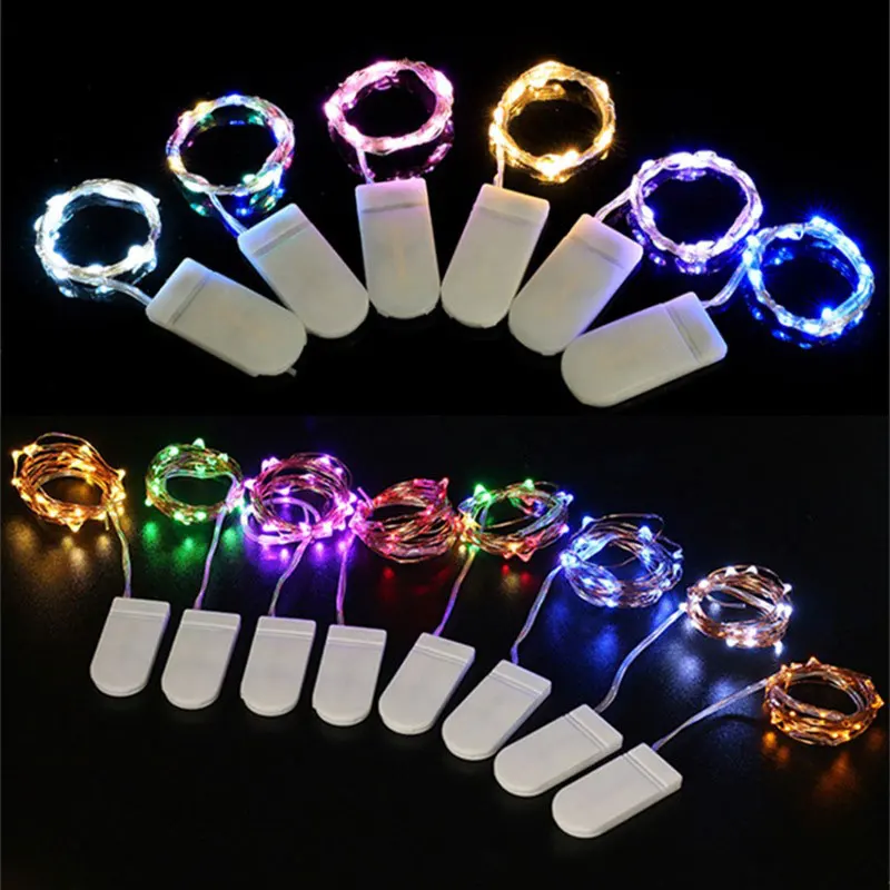 10pcs 1M 2M Fairy Light LED Copper Wire String Lights Outdoor Garland Wedding Light for Home Christmas Garden Holiday Decoration