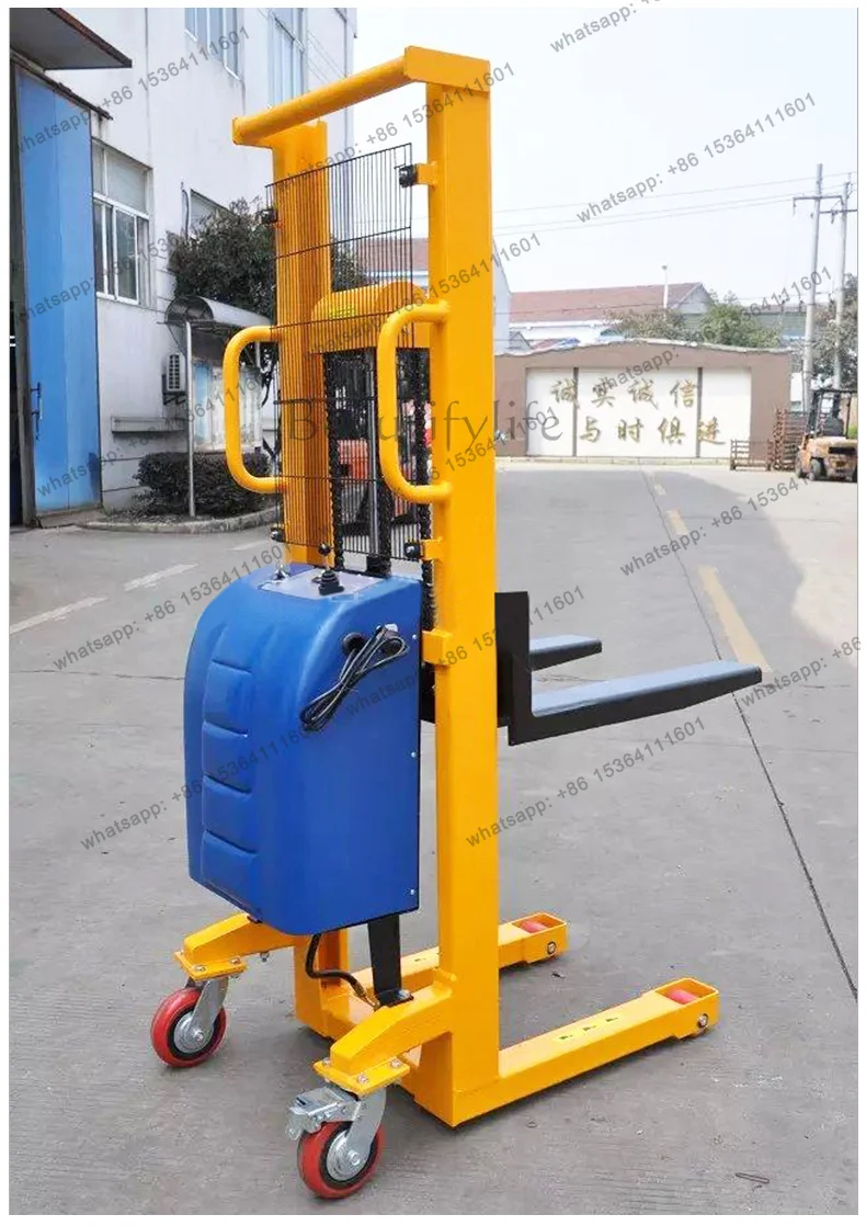 zj. electric stacker small semi-electric hydraulic lift forklift mini lift