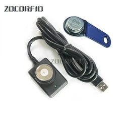 USB Magnetic iButton card reader probe iButton probe/reader DS1990A TM iButton Reader USB Plug and play