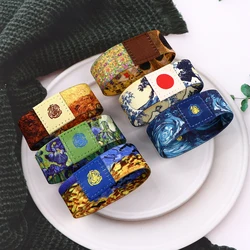 Art Waves Bracelet For Women Men Van Gogh Starry Sky Elastic Sports Wristband Fashion Bangles Jewelry Art Accessories Gifts