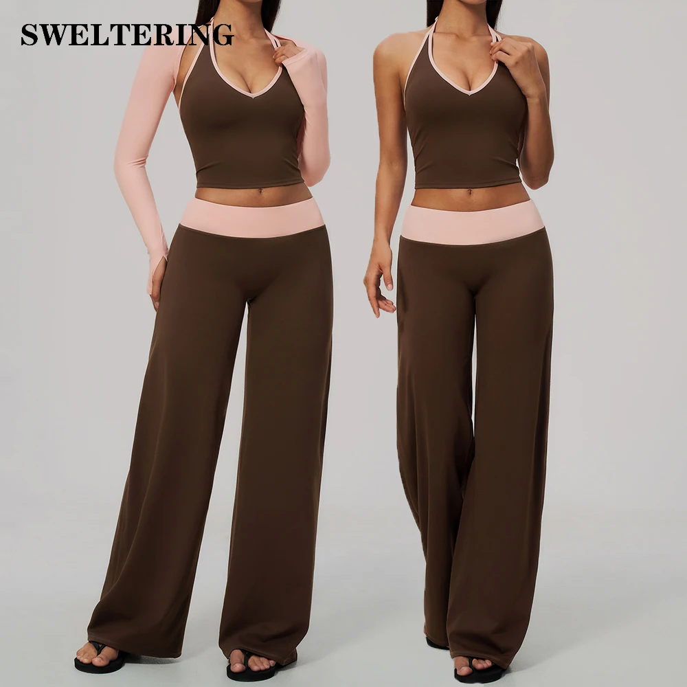 2/3PCS Yoga Suit Women's Tracksuit Sports Outfits Gym Clothes Running Workout Long Sleeve Sports Bra Athletic Wear Yoga Clothing