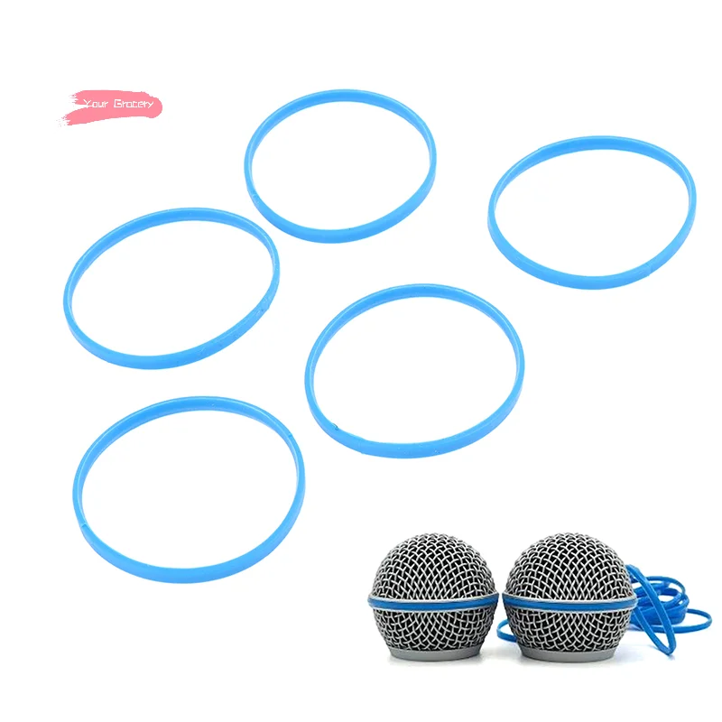 4/10Pcs Rubber Microphone Band Rings for BETA58A/87A Enhance Grip And Protection Multiple Models Compatible