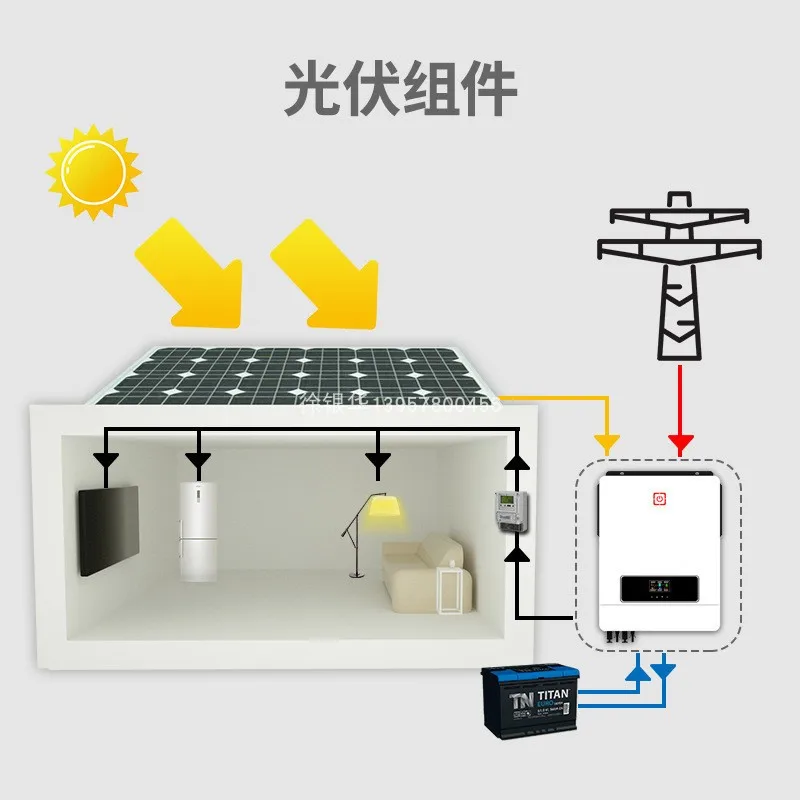 8.2KW10.2KW hybrid solar inverter, off-grid energy storage inverter dual PV + AC output