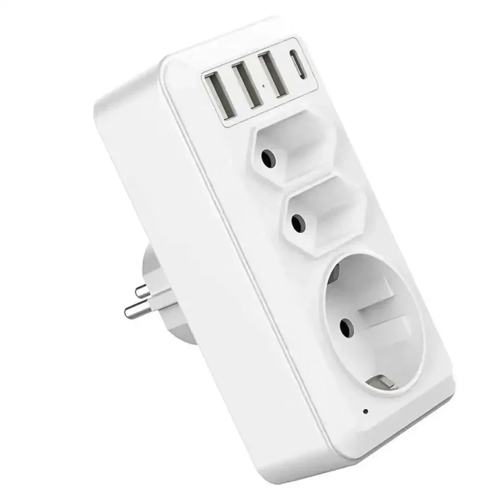 Easily Expand Your Outlets With This Child Safe Triple Multiple Socket And Integrated USB Charger For Daily Needs