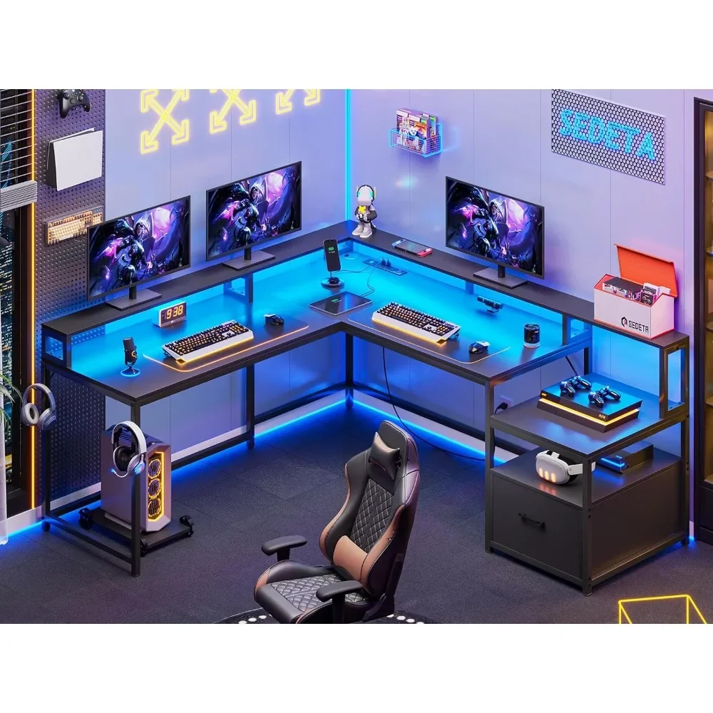 L Shaped Gaming Desk, 66