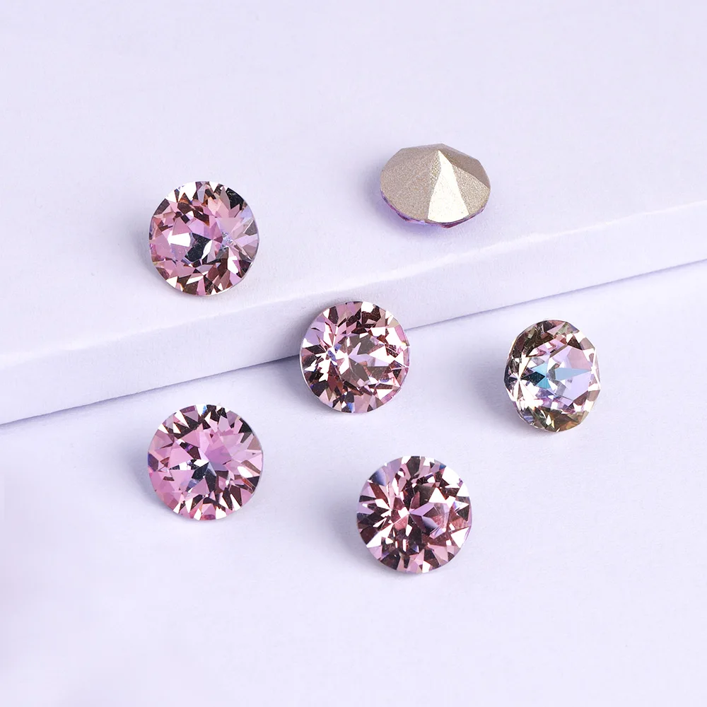 10mm K9 Glass Round Fancy Rhinestone 1088 XIRIUS Chaton Point Back Diamond Stones Crystal AB Rhinestones for Diy Crafts Clothes